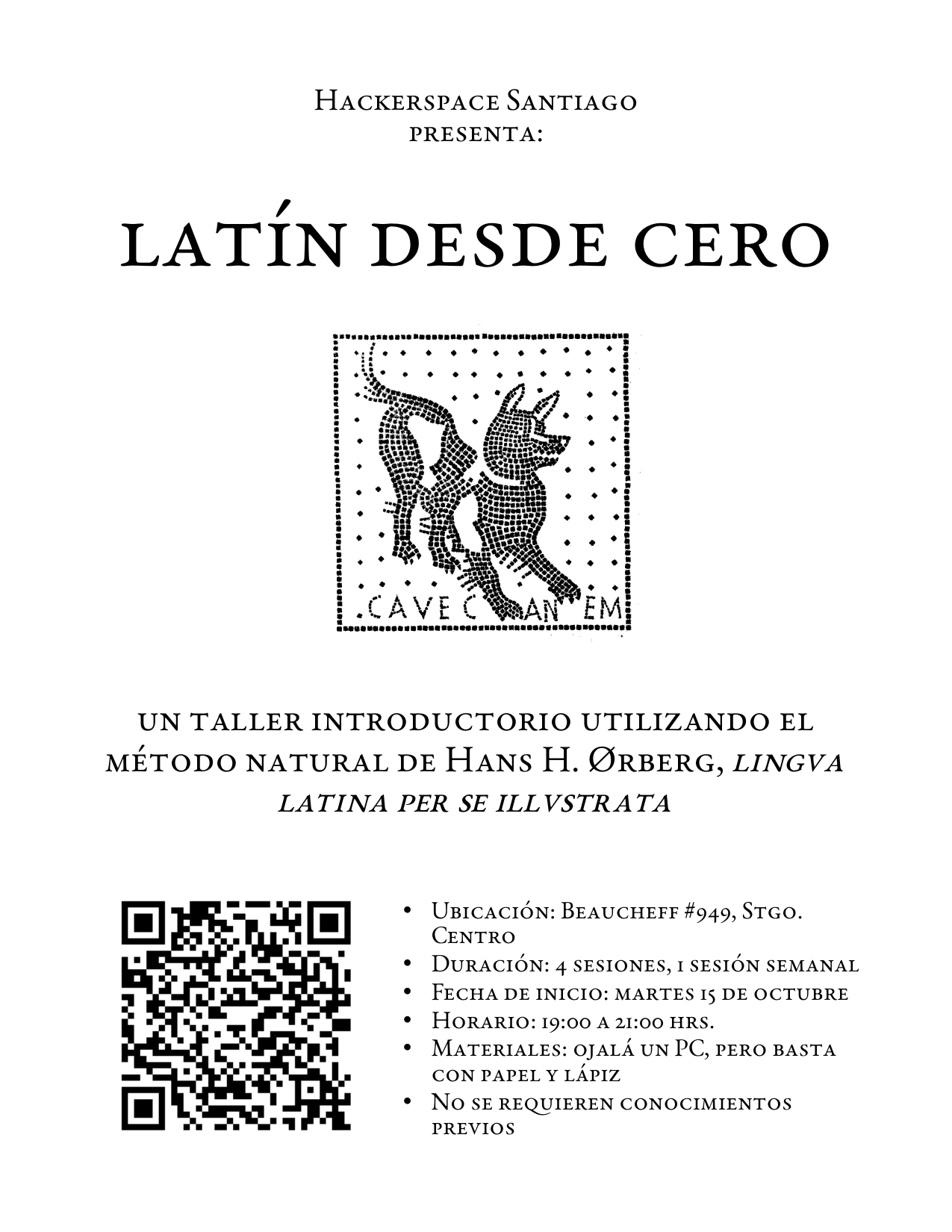 Afiche curso Latín desde Cero