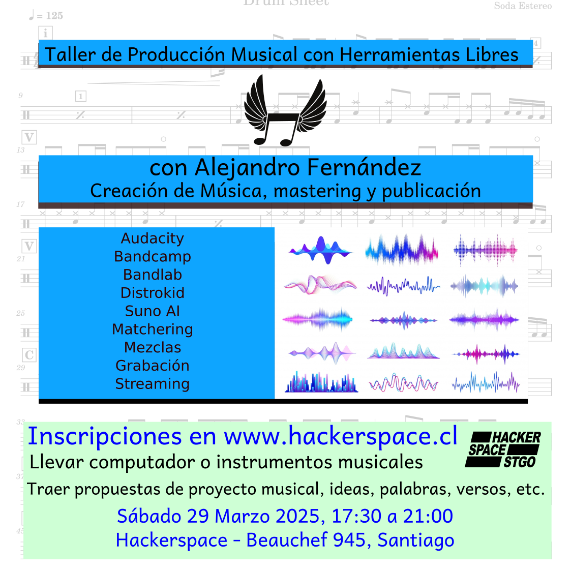 Afiche taller música